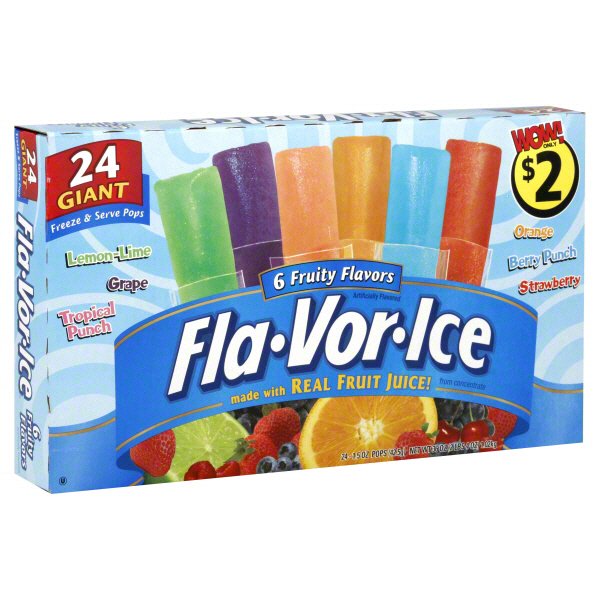 Fla Vor Ice 6 Fruity Flavors Of Giant Freeze And Serve Pops Shop Bars And Pops At H E B 7746