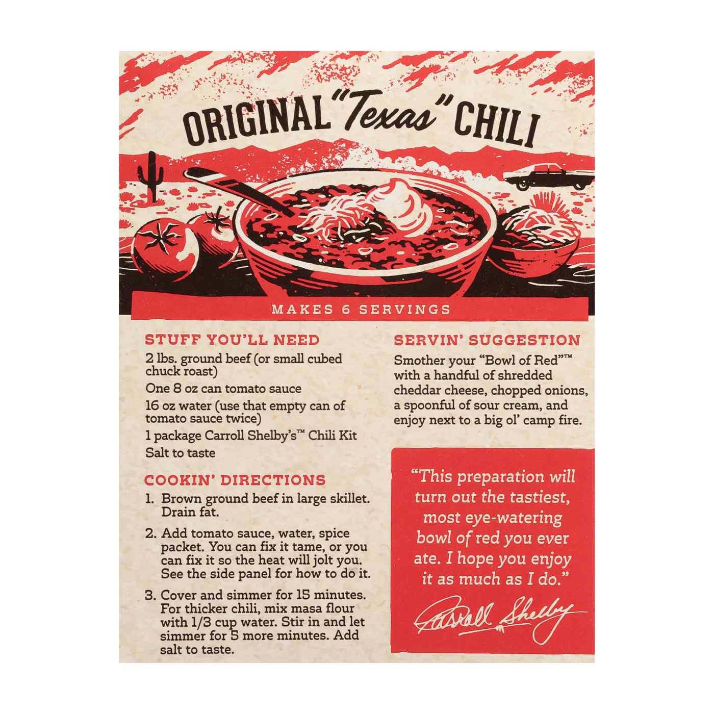 Carol Shelby's Texas Chili Mix; image 6 of 6