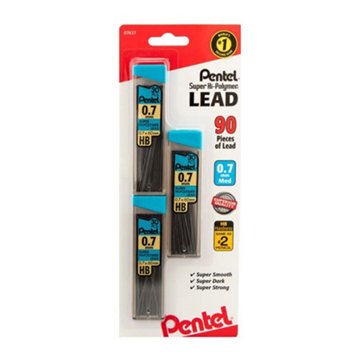 Pentel Super Hi-Polymer Lead Refills - 0.7mm, 3 pk
