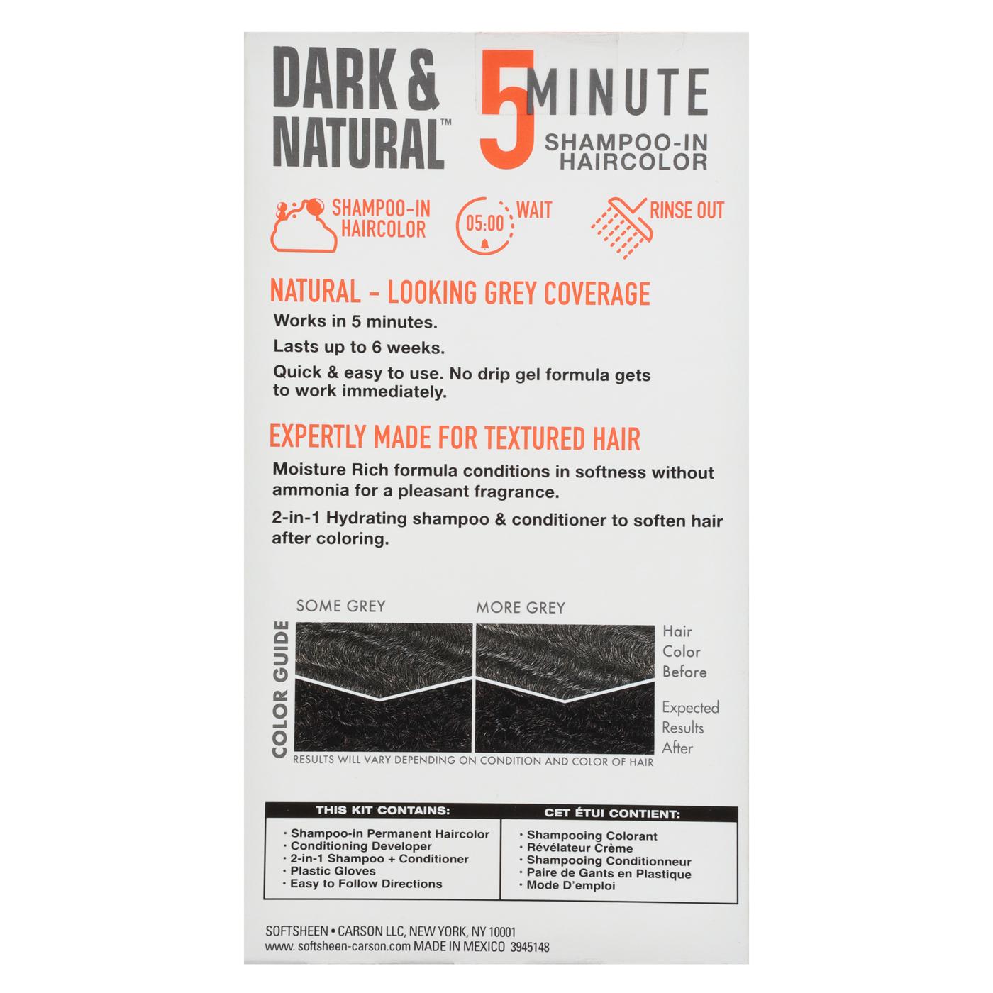 SoftSheen-Carson Dark & Natural 5 Minute Shampoo-In Hair Color - Natural Black; image 4 of 5