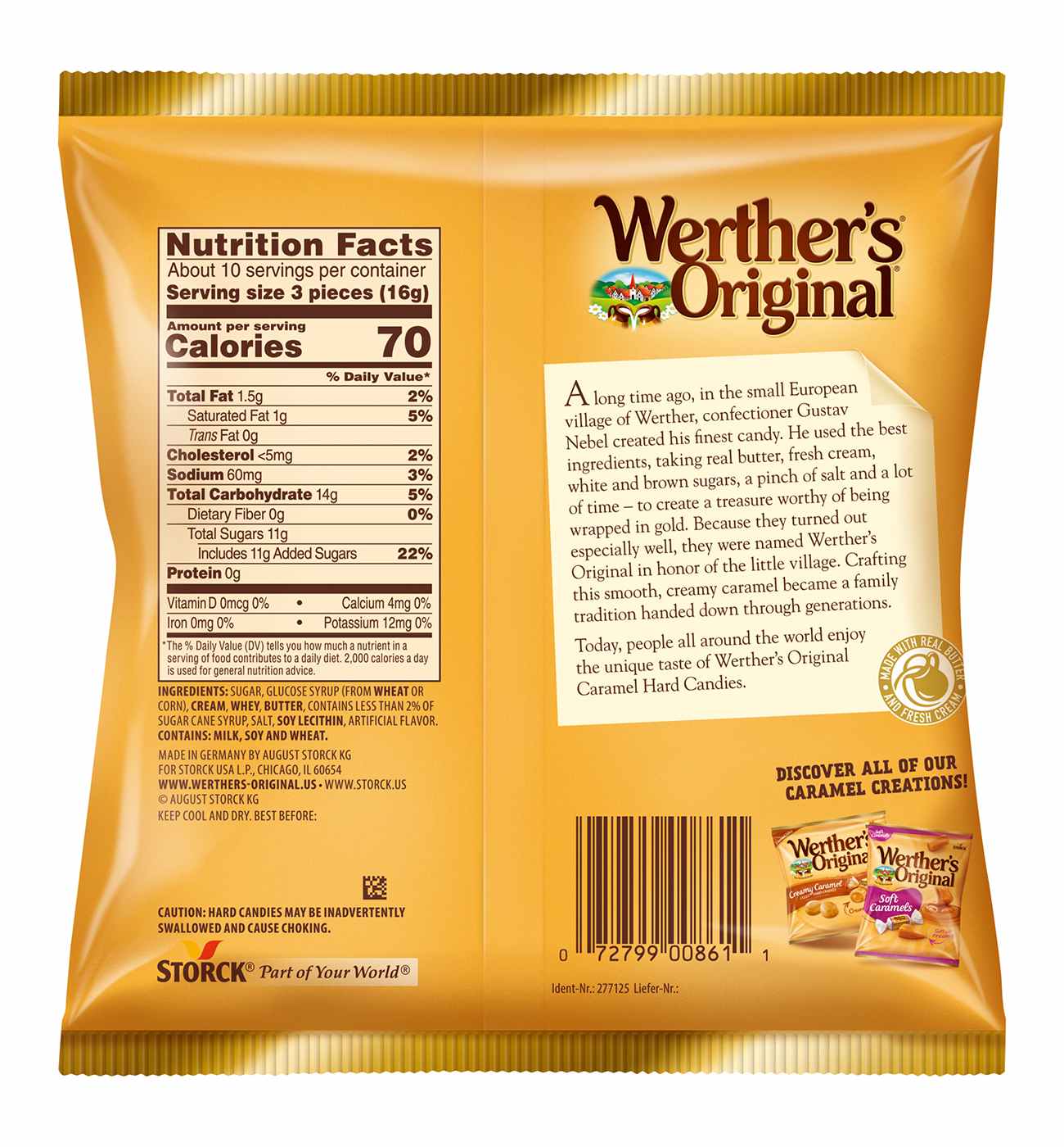 Werther's Original Caramel Hard Candies; image 2 of 2