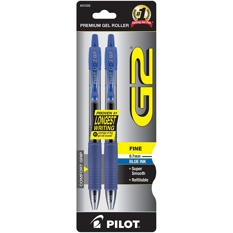 Details about   G2 Pilot Premium Gel Roller Pens Fine Blue. 