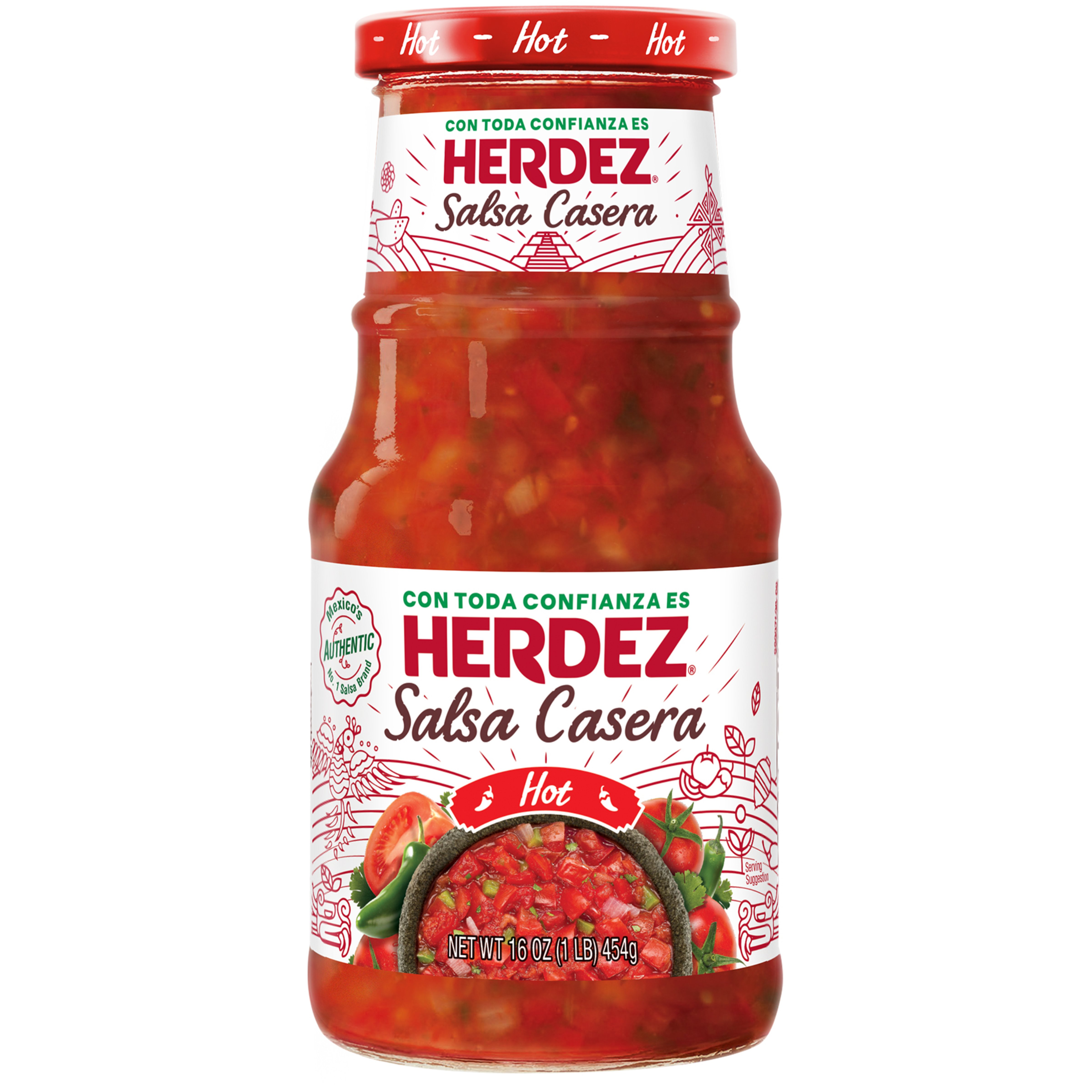 Herdez Casera Hot Salsa Shop Salsa & dip at HEB