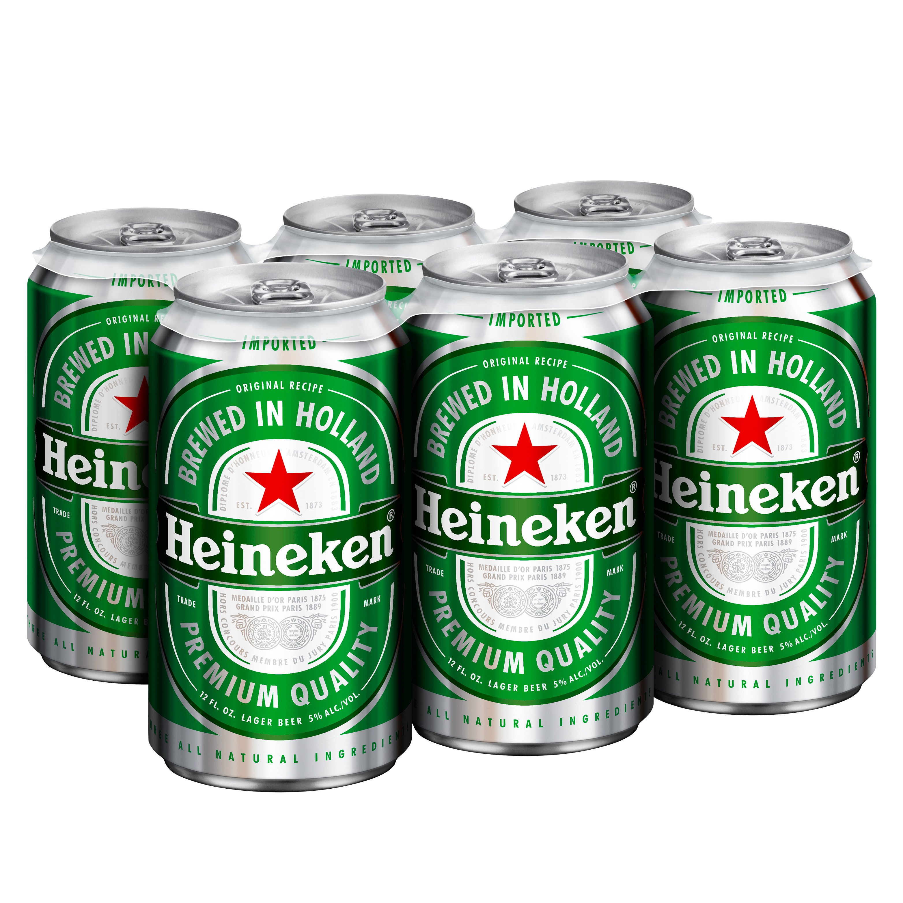 Heineken Lager Beer 6 pk Cans Shop Beer at HEB