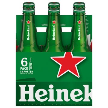 Heineken Lager Beer 6 pk Bottles, 12 oz