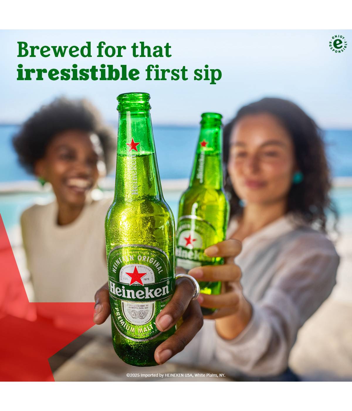 Heineken Lager Beer 6 pk Bottles; image 6 of 6