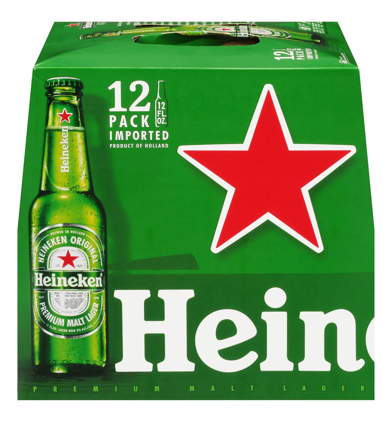Heineken Lager Beer 12 pk Bottles; image 1 of 2