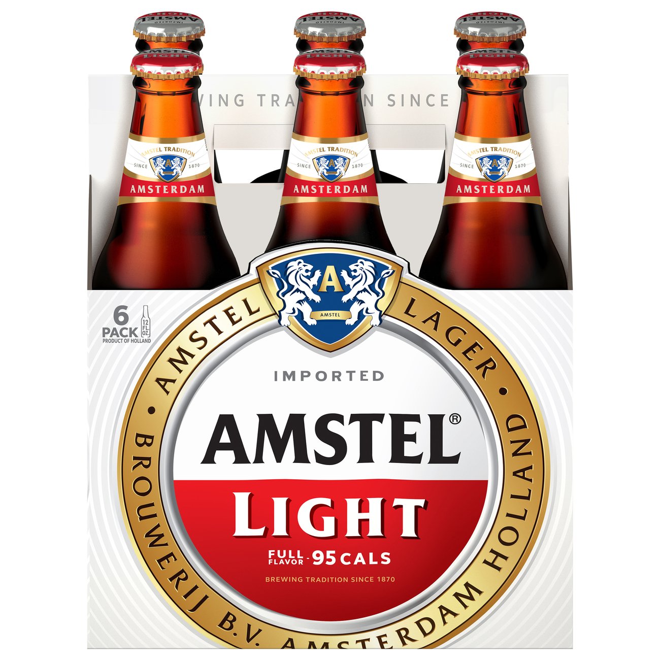 Amstel Light Lager Beer 6 pk Bottles Shop Beer at HEB