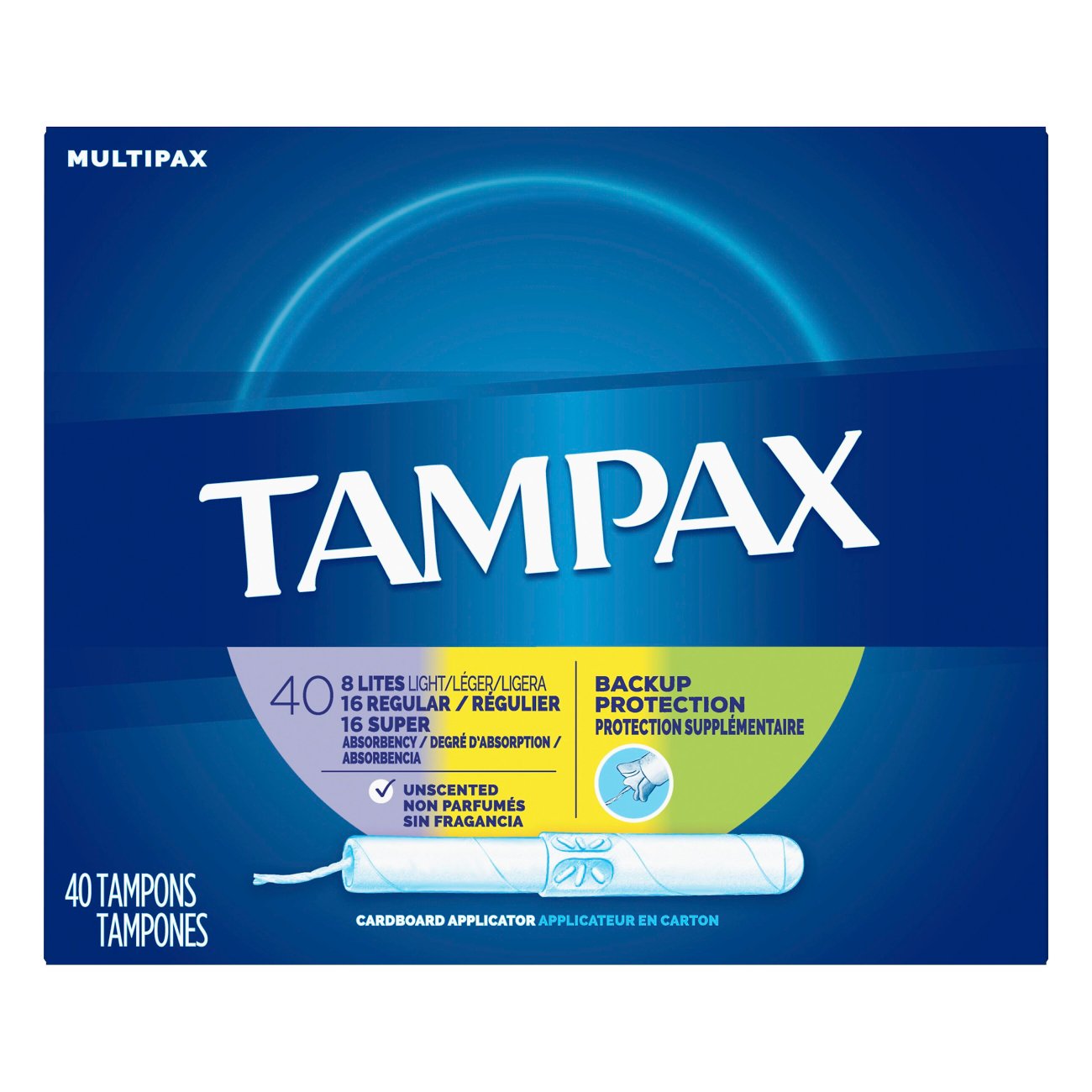 Tampax Multipax Cardboard Applicator Unscented Tampons Shop Tampons