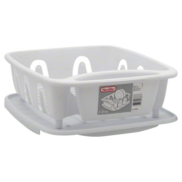 Sterilite Small Ultra White Dish Drainer 2 Piece Set Shop Sterilite