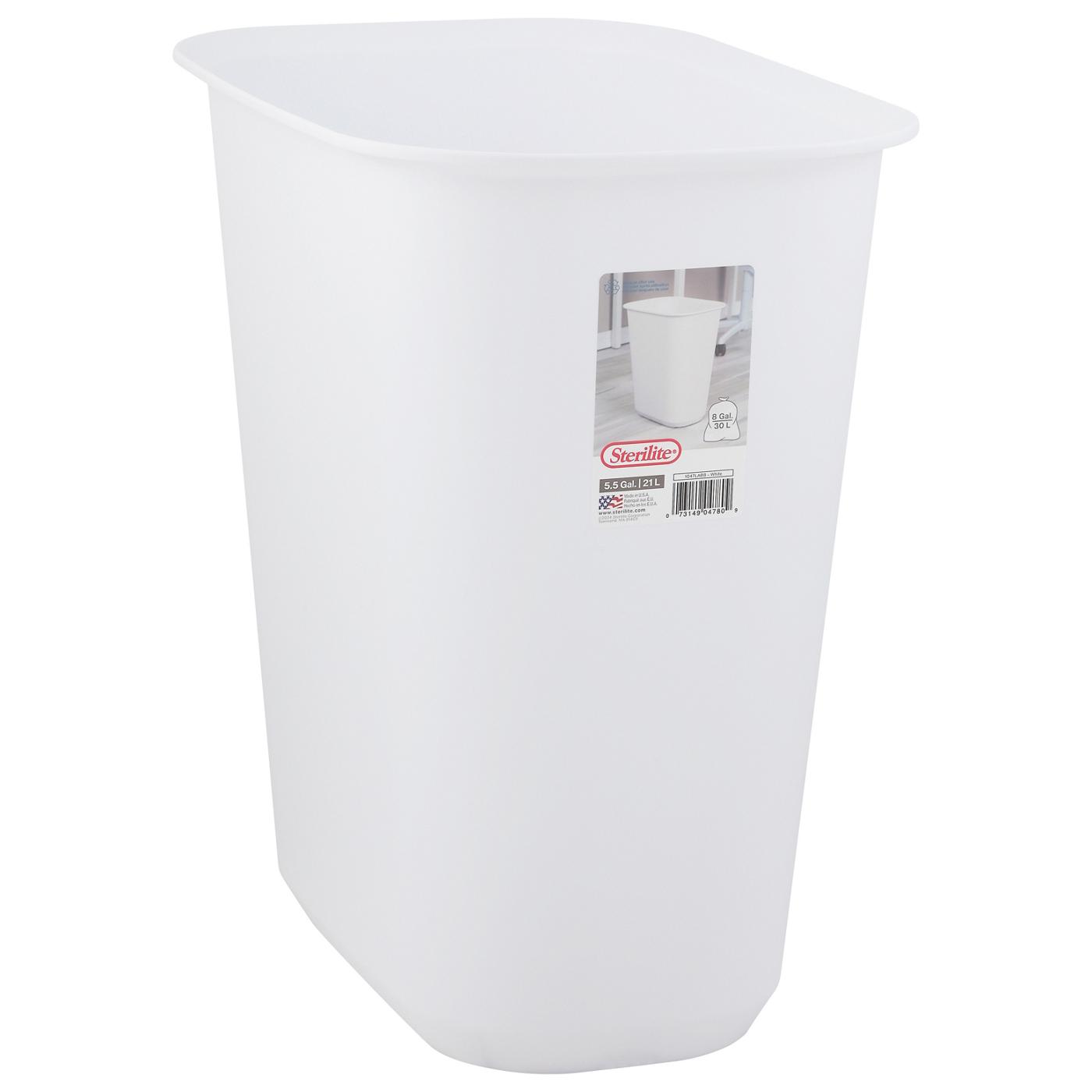 Sterilite White Open Wastebasket; image 4 of 4