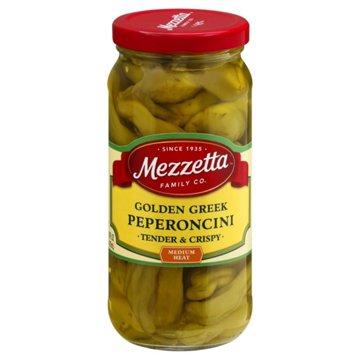 Mezzetta Golden Greek Peperoncini Medium Heat Peppers, 16 oz