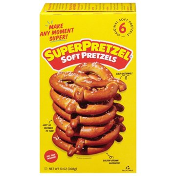 Super Pretzel Baked Soft Pretzels, 6 ct