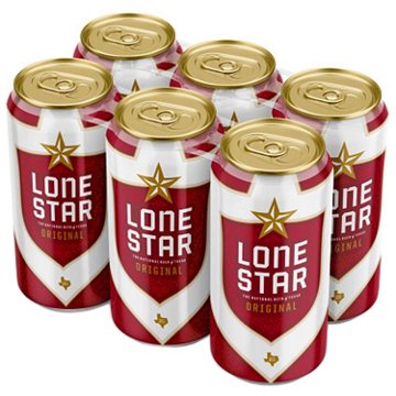 Lone Star Beer 6 pk Cans, 16 oz