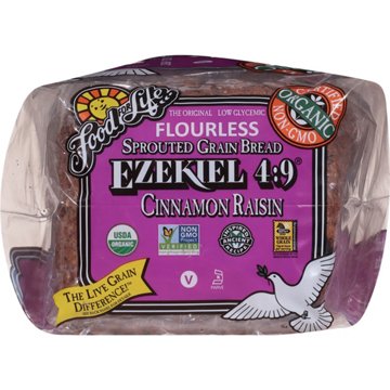 Food For Life Ezekiel 4:9 Sprouted Grain Cinnamon Raisin Bread, 24 oz