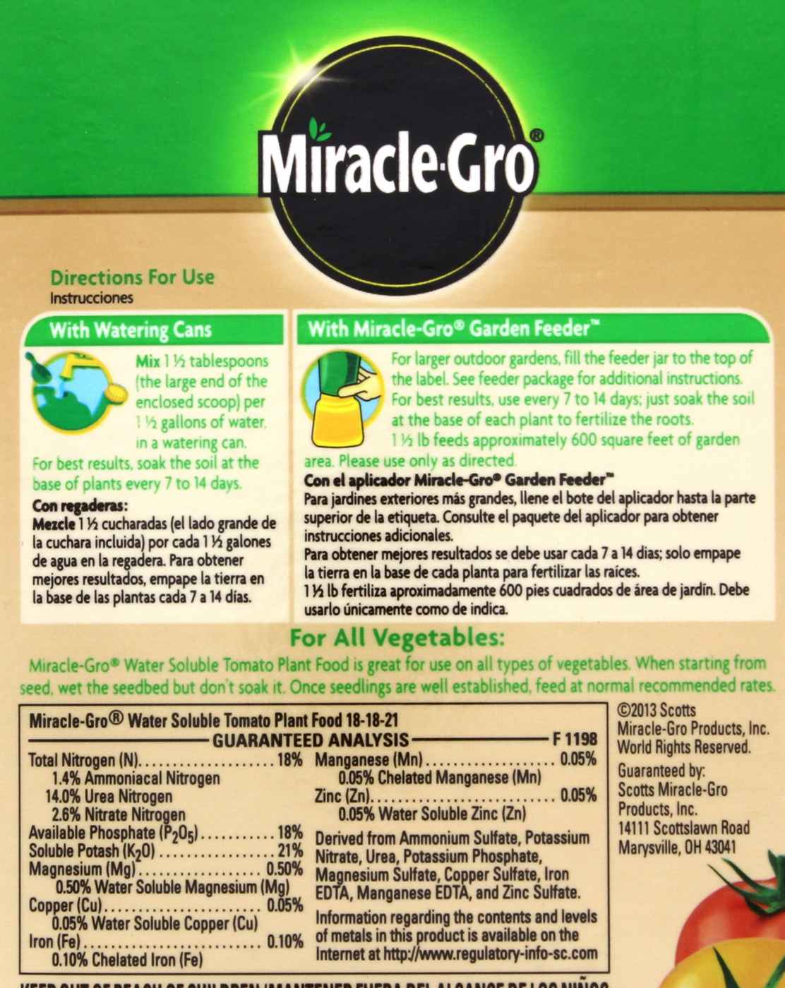 Miracle-Gro Tomato Plant Food; image 2 of 2