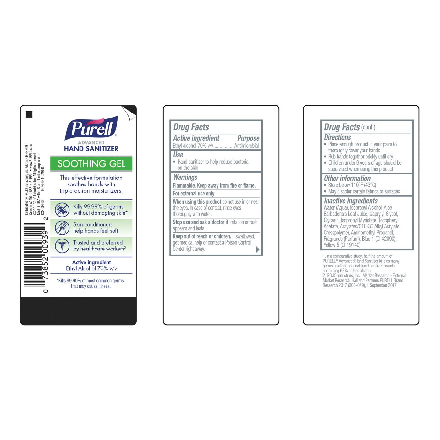 Purell Advanced Hand Sanitizer - Soothing Gel; image 4 of 5