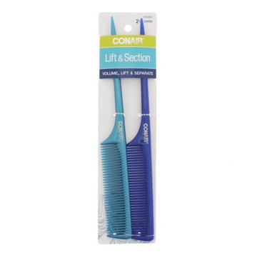 Conair Lift & Section Tail Style Combs, Assorted Colors, 2 ct