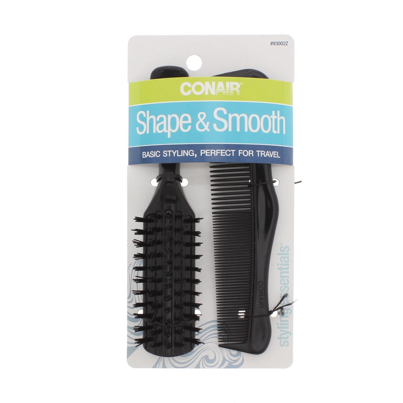 Conair Styling Essentials AllPurpose Brush and Comb Set, Assorted