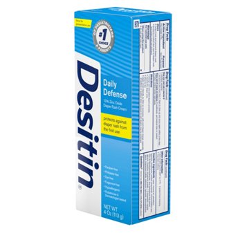 Desitin Daily Defense Baby Diaper Rash Cream with Zinc Oxide, 4 oz