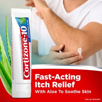Cortizone 10 Maximum Strength Soothing Aloe Itch Relief Cream, 1 oz