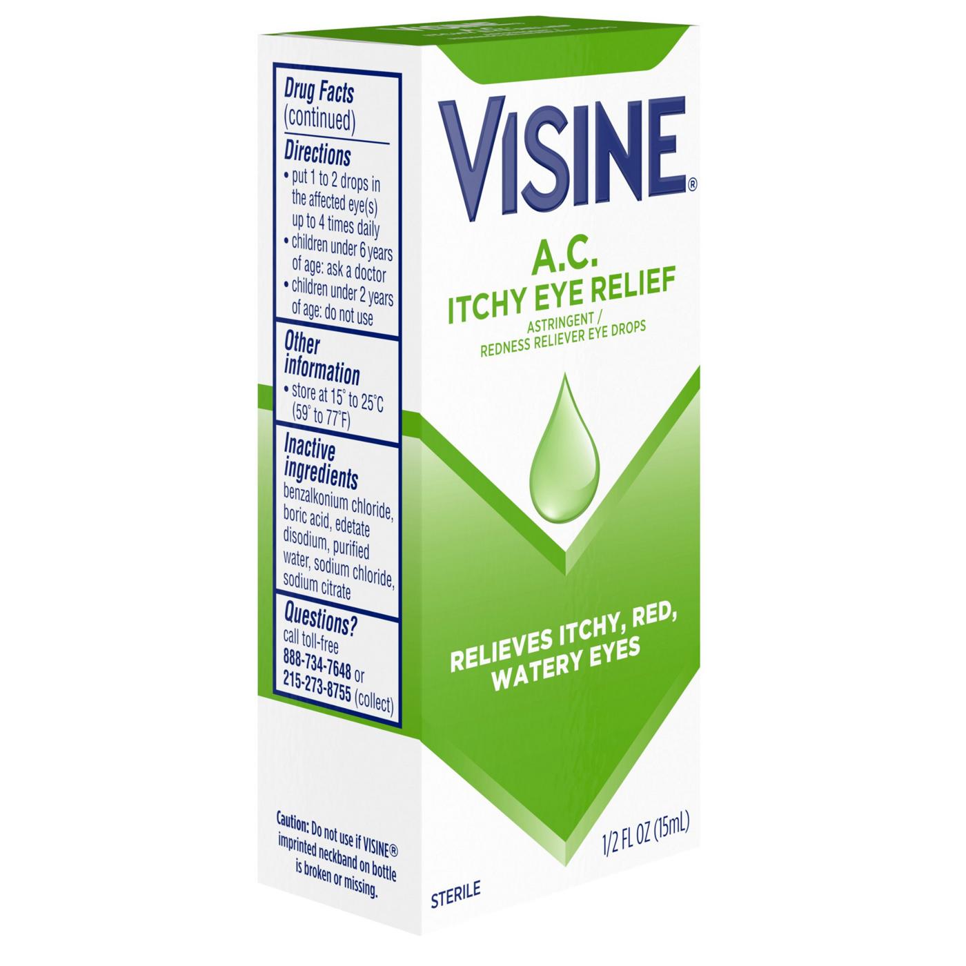 Visine A.C. Itchy Eye Relief Drops; image 2 of 3