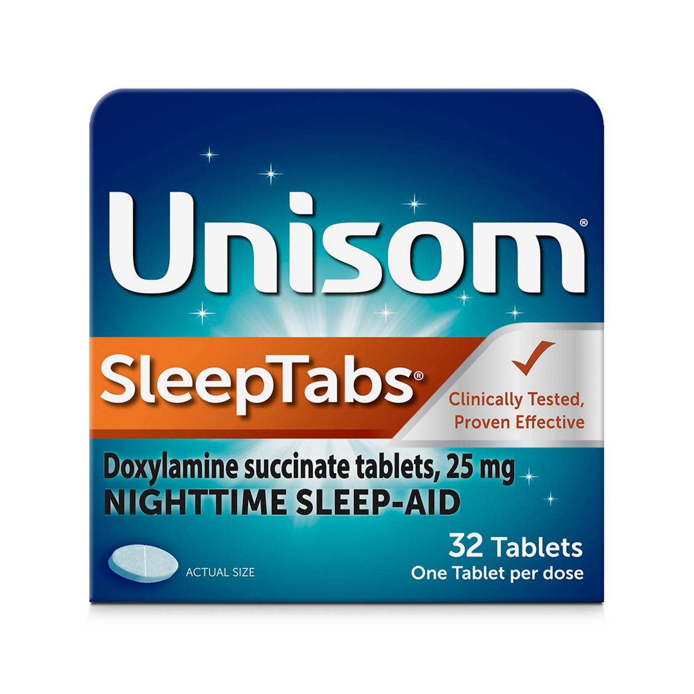 Unisom SleepTabs Nighttime Sleep-Aid Tablets; image 1 of 6