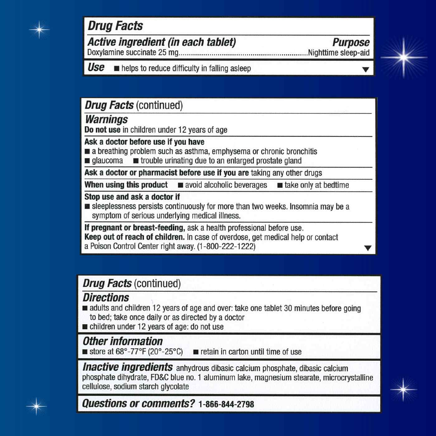 Unisom SleepTabs Nighttime Sleep-Aid Tablets; image 3 of 6