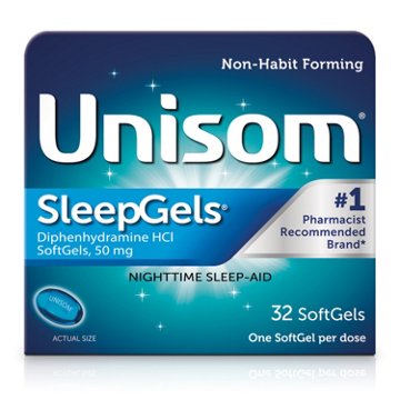 Unisom SleepGels Nighttime Sleep-Aid SoftGels, 32 ct