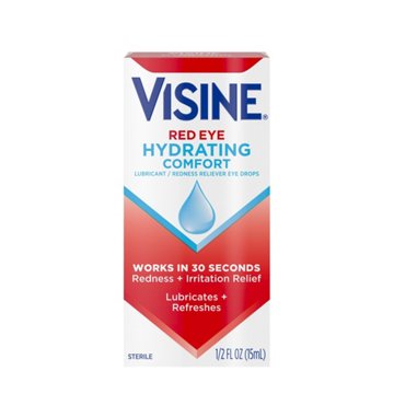 Visine Red Eye Hydrating Comfort Lubricating Drops, .5 oz