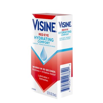 Visine Red Eye Hydrating Comfort Lubricating Drops, .5 oz