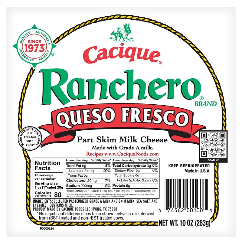 Cacique Ranchero Queso Fresco Cheese - Shop Cheese at H-E-B