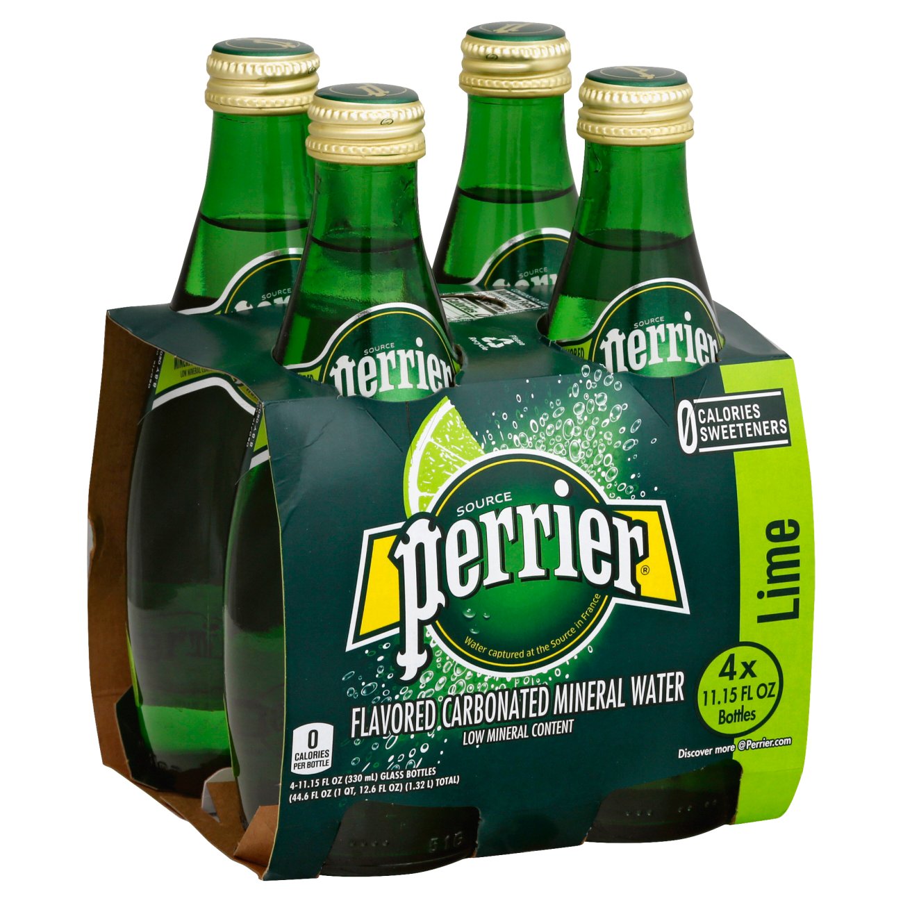 Perrier Sparkling Natural Mineral Lime Water 4 PK - Shop Water at H-E-B