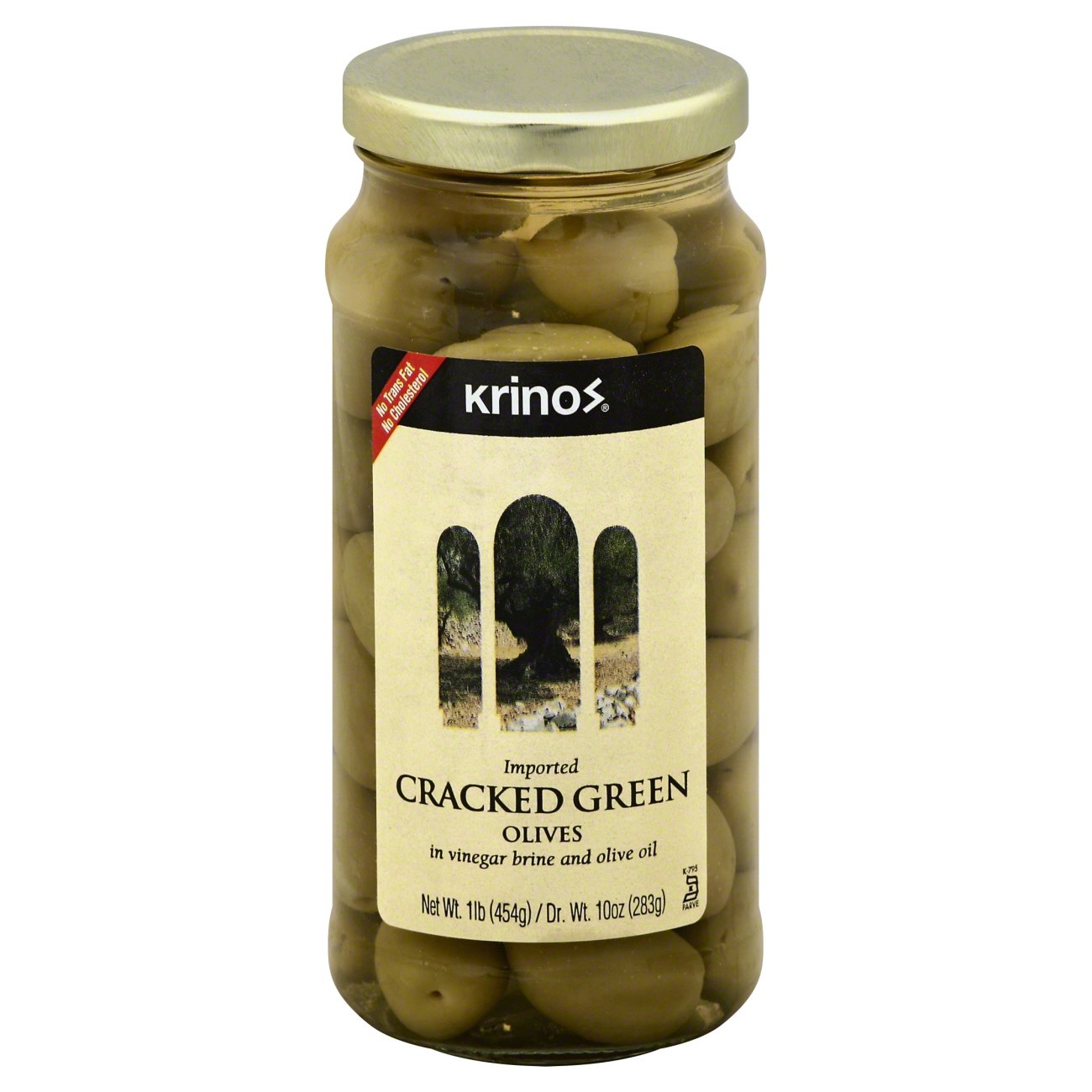 Krinos Cracked Green Olives in Vinegar Brine & Olive Oil Shop Olives