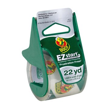 Duck EZ Start Packaging Tape, 22.2 yd