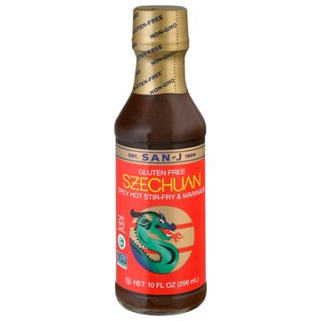 San-J Spicy Hot Szechuan Sauce, 10 oz