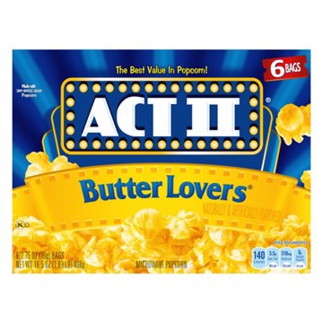 ACT II Butter Lovers Microwave Popcorn