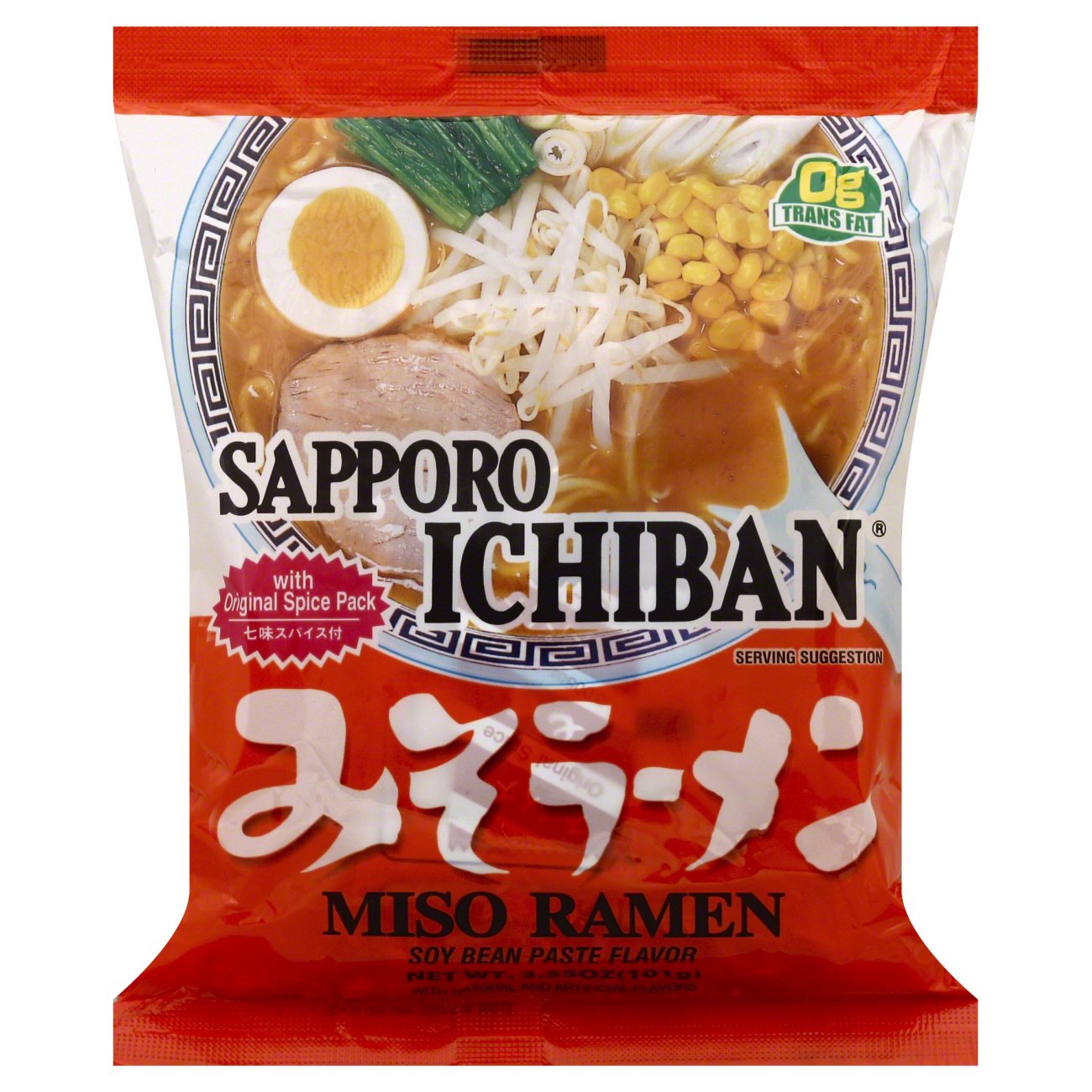 Sapporo Ichiban Japanese Style Noodles Miso (Soy Bean Paste) Ramen