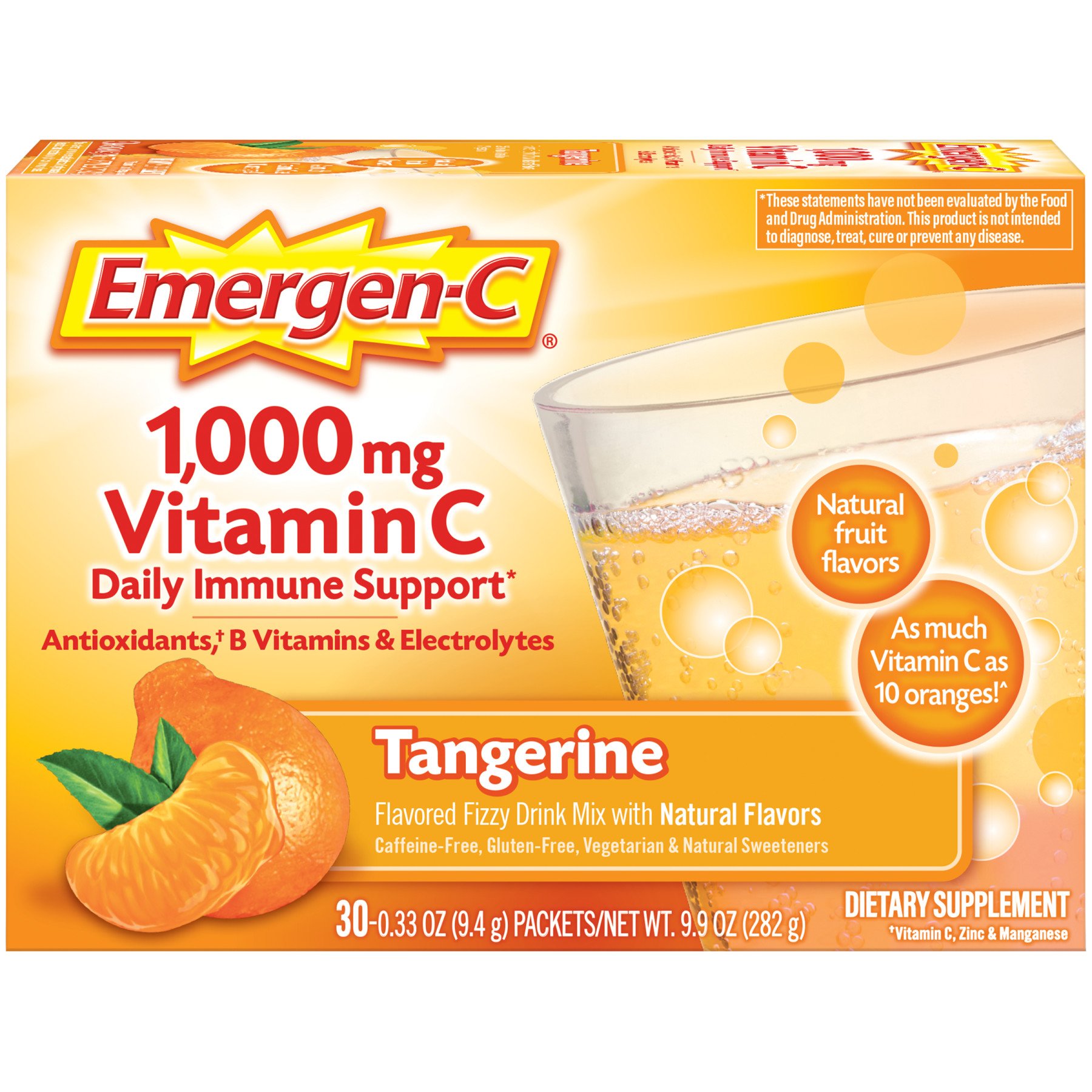 EmergenC Tangerine Fizzy Drink Mix Shop Vitamins AZ at HEB