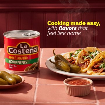 La Costena Whole Pickled Jalapeño Peppers, 12 oz