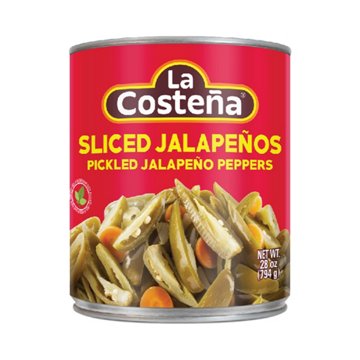 La Costena Green Pickled Sliced Jalapeno Peppers, 28 oz