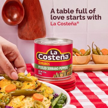 La Costena Pickled Serrano Peppers, 12 oz