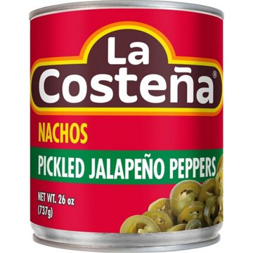 La Costena Nacho Sliced Pickled Jalapeño Peppers, 26 oz