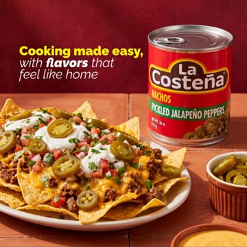 La Costena Nacho Sliced Pickled Jalapeño Peppers, 26 oz