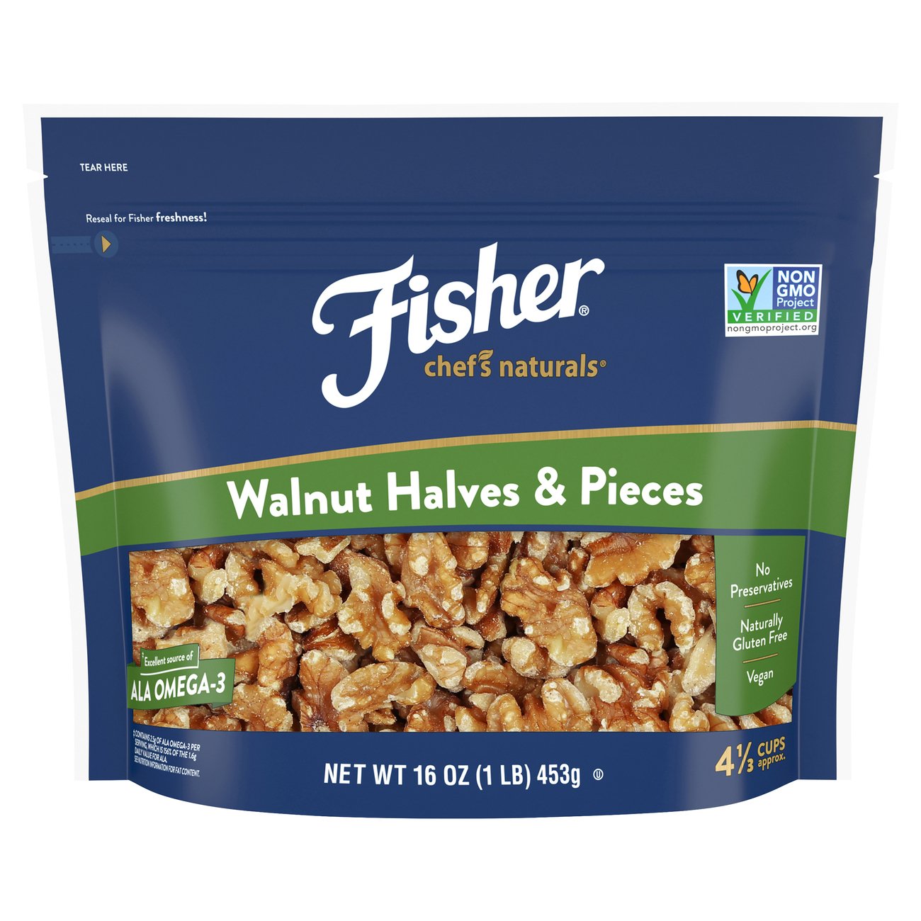 Fisher Walnuts Halves & Pieces Shop Nuts & Seeds at HEB