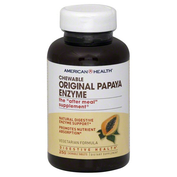 American Health Original Papaya Enzyme Vegetarian Formula Chewable