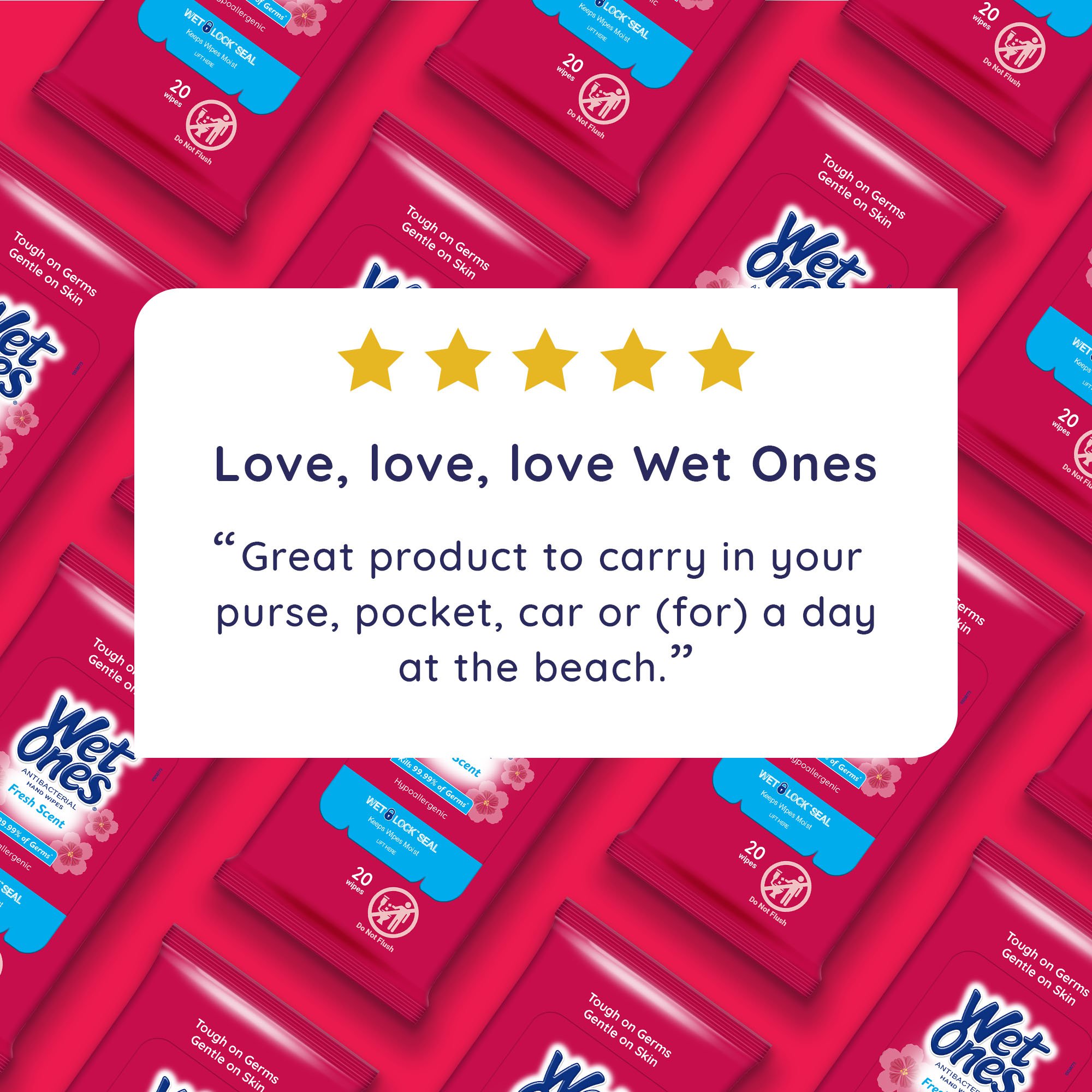 Wet Ones Antibacterial Hand Wipes - Fresh Scent