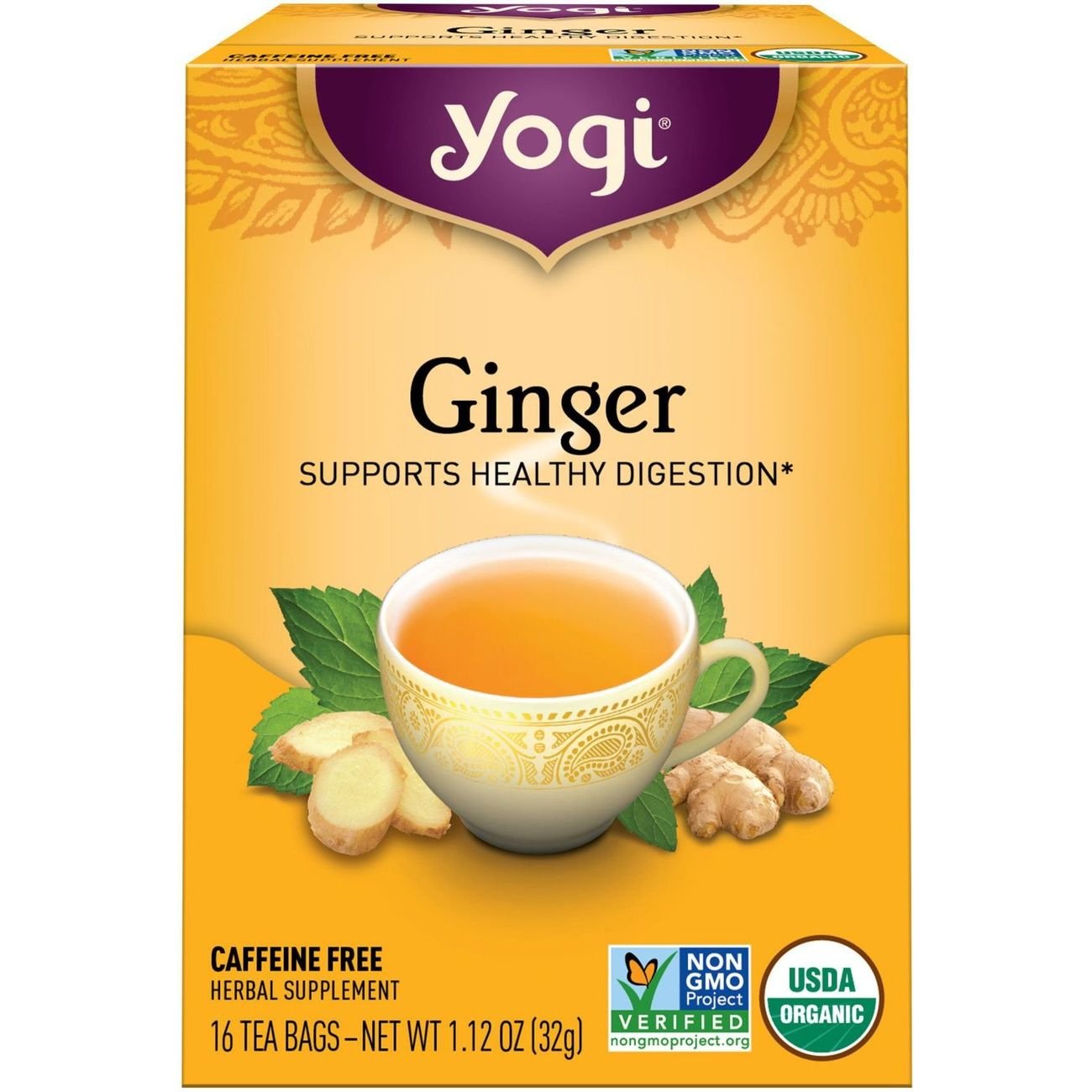Yogi Organic Ginger Caffeine Free Tea Bags Shop Tea at HEB