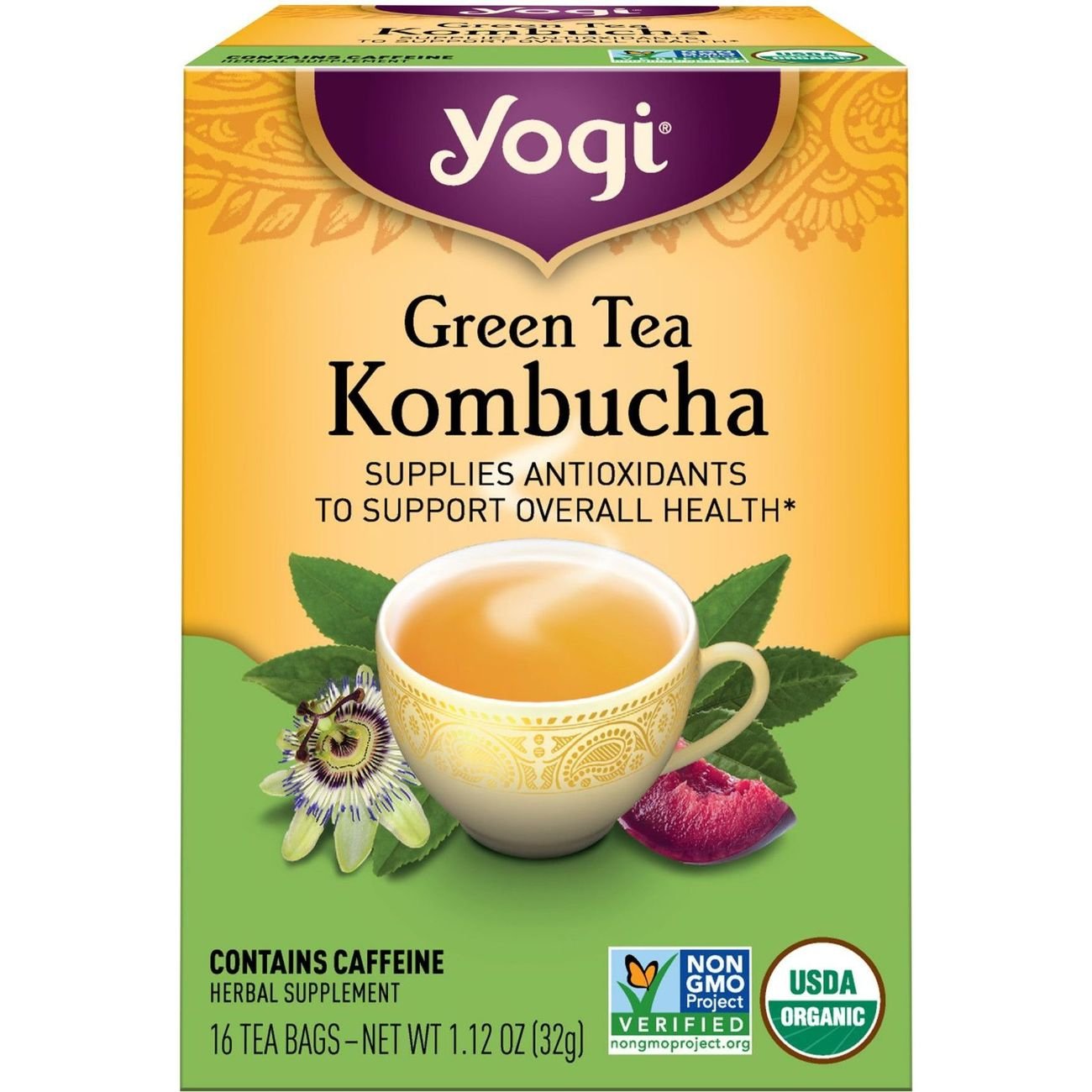 Yogi Green Tea Kombucha Herbal Tea Bags Shop Tea at HEB