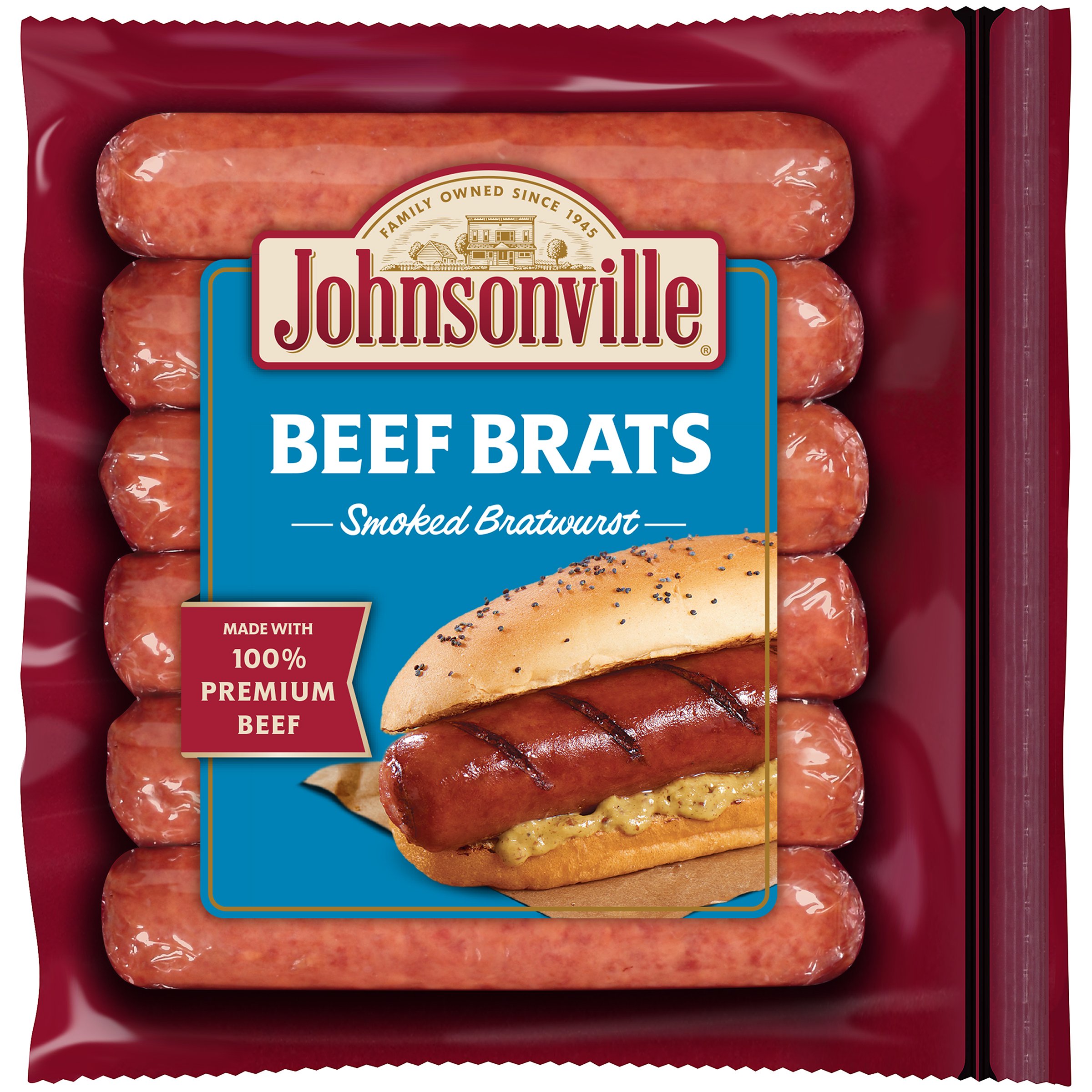 Johnsonville Beef Brats Smoked Bratwurst Links Shop Sausage at HEB